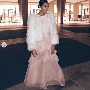 BCBG Max Azria blush pink gown